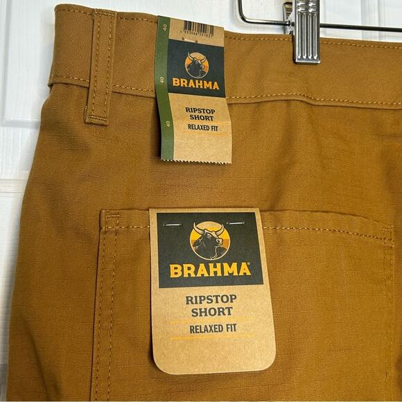 Brahma Ripstop NWT Relaxed Fit Cargo‎ Shorts Mens Size 40 Brown - Picture 3 of 5